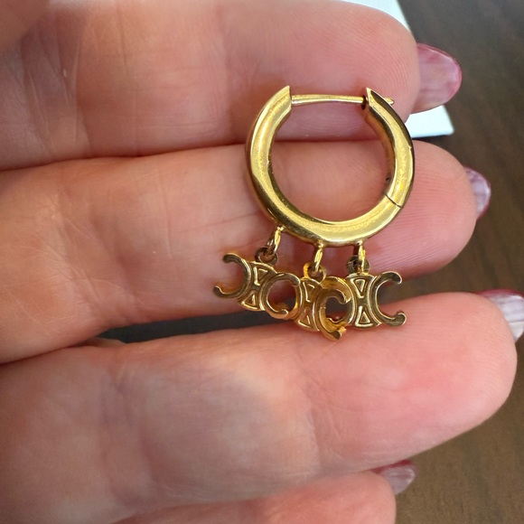 Celine Triomphe Trio Dangle Earrings - Picture 3 of 4